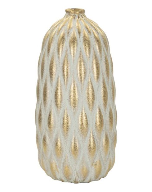 Vase en céramique Pepitas gris/or – D.18,5x37,5 cm