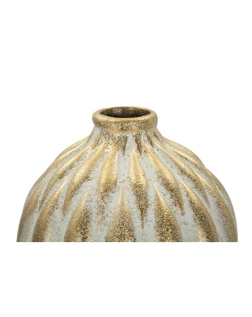 Vase en céramique Pepitas gris/or – D.18,5x37,5 cm