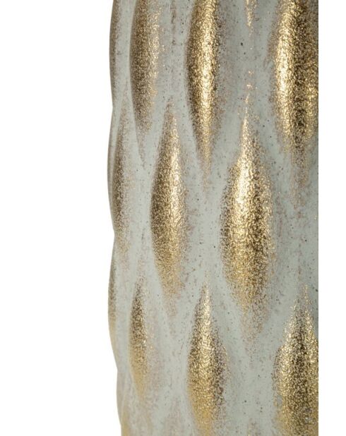 Vase en céramique Pepitas gris/or – D.18,5x37,5 cm