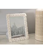Cadre photo en polyrésine et verre Hearty argenté – 20x1,8x25,3 cm (format photo 15x20 cm)