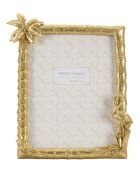 Cadre photo en polyrésine et verre Flamingo doré – 25x2,8x21 cm (format photo 15x20 cm)