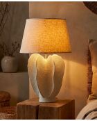 Lampe de table en résine Ester blanche – D.40x63 cm