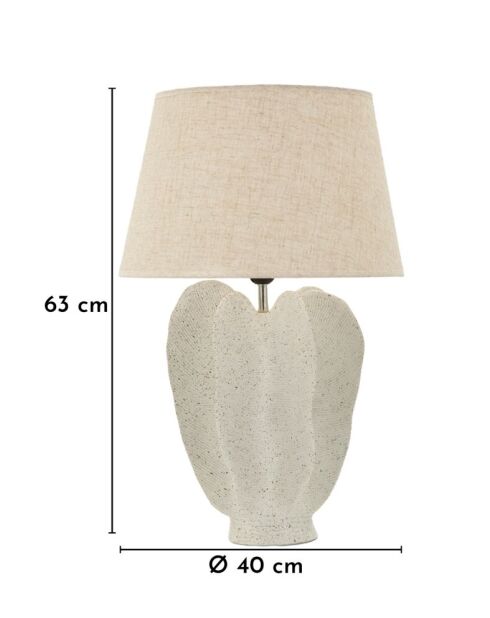 Lampe de table en résine Ester blanche – D.40x63 cm