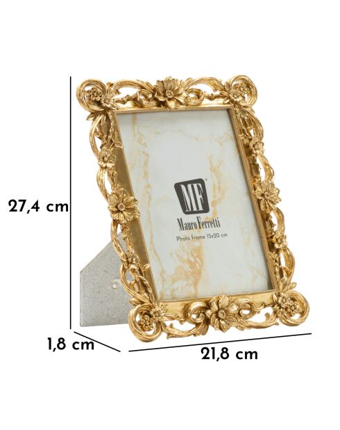 Cadre photo en polyrésine et verre Classic doré – 21,8x1,8x27,4 cm (format photo 15x20 cm)