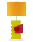 Lampe de table en mdf, fer et tissu Color (modèle B) multicolore – 30x60,5 cm