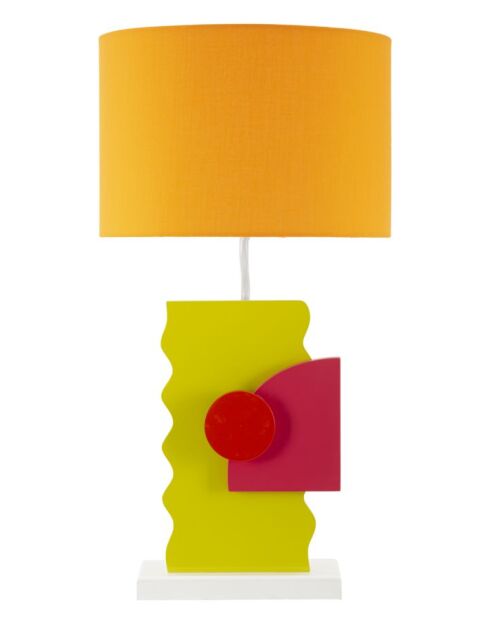 Lampe de table en mdf, fer et tissu Color (modèle B) multicolore – 30x60,5 cm