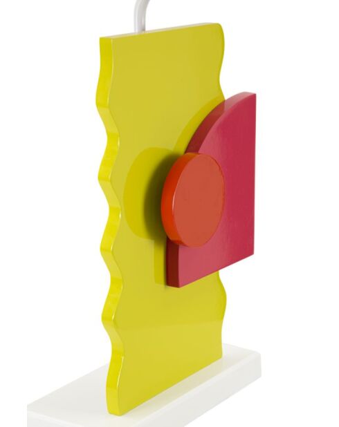 Lampe de table en mdf, fer et tissu Color (modèle B) multicolore – 30x60,5 cm