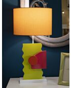 Lampe de table en mdf, fer et tissu Color (modèle B) multicolore – 30x60,5 cm
