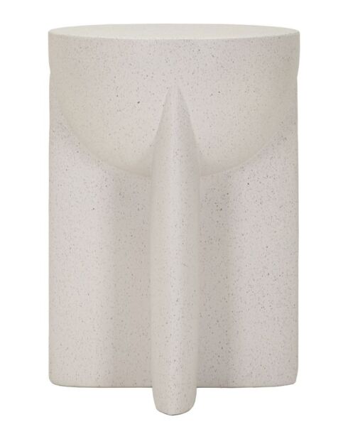 Table d’appoint en mgo History crème – D.33,5x48,5 cm