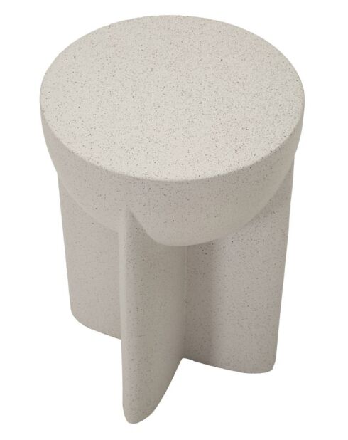 Table d’appoint en mgo History crème – D.33,5x48,5 cm