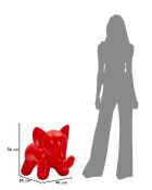 Tabouret en polyéthylène Elephant rouge – 86x46x56 cm