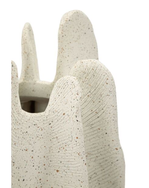 Vase en résine Ester blanc – D.23x50 cm