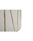 Lampe de table en céramique, fer et tissu Tangeri blanc/or – D.40x60 cm