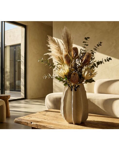 Vase en résine Ester blanc – D.26x40 cm