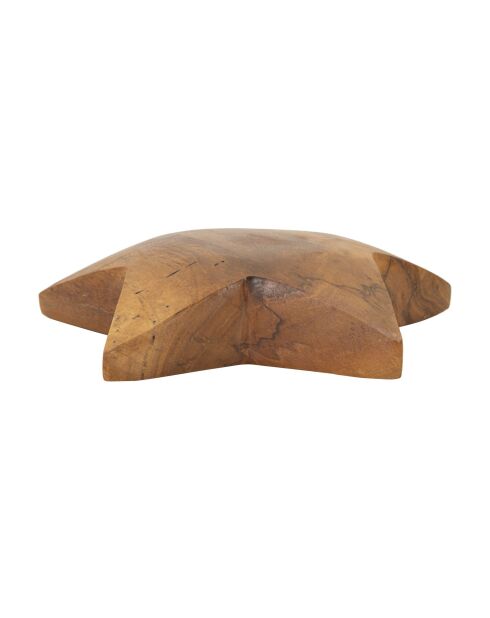 Décoration Bintang en teck recyclé brune – D.19xH;5 cm