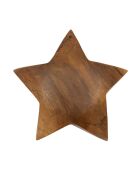 Décoration Bintang en teck recyclé brune – D.19xH;5 cm