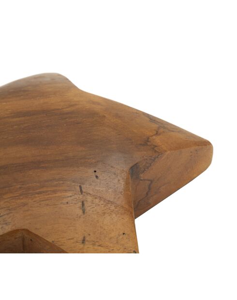 Décoration Bintang en teck recyclé brune – D.19xH;5 cm