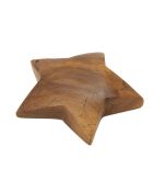 Décoration Bintang en teck recyclé brune – D.19xH;5 cm