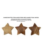 Décoration Bintang en teck recyclé brune – D.19xH;5 cm