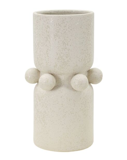 Vase en céramique Bubbles crème – D.16x28 cm