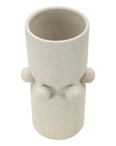 Vase en céramique Bubbles crème – D.16x28 cm