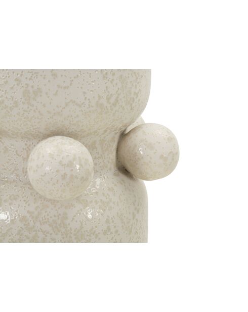 Vase en céramique Bubbles crème – D.16x28 cm