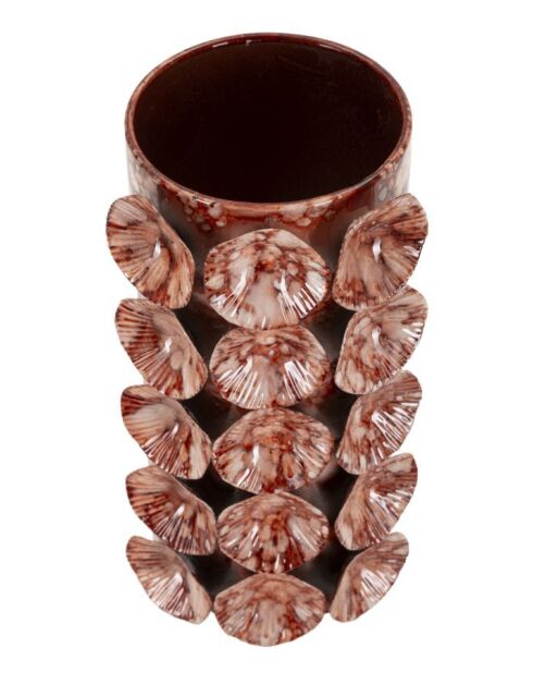 Vase en fer Drop rouge – 12,5x12,5x24 cm