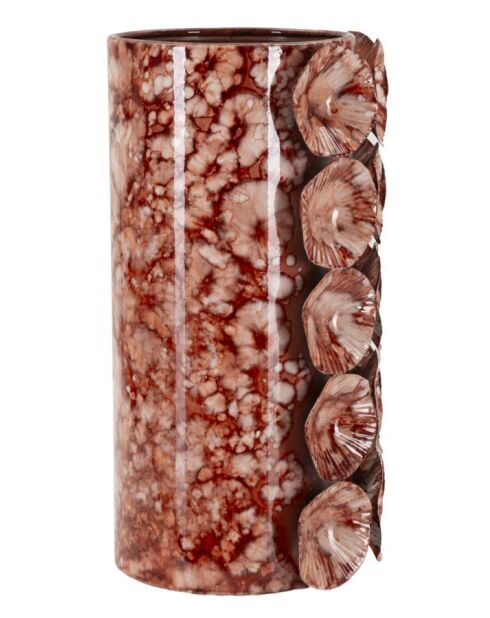 Vase en fer Drop rouge – 12,5x12,5x24 cm