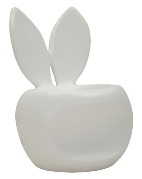 Chaise en polyéthylène Bunny blanche – 57x55x79 cm (hauteur d’assise 39 cm)