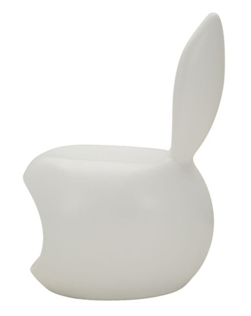 Chaise en polyéthylène Bunny blanche – 57x55x79 cm (hauteur d’assise 39 cm)