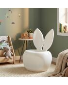 Chaise en polyéthylène Bunny blanche – 57x55x79 cm (hauteur d’assise 39 cm)