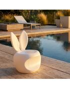 Chaise en polyéthylène Bunny blanche – 57x55x79 cm (hauteur d’assise 39 cm)