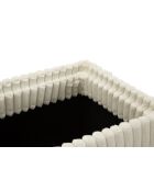 Banc coffre en mdf, éponge et polyester Göteborg blanc – 113x41x44 cm