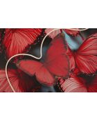 Tableau sur toile avec LED en toile, plastique et mdf Butterflies multicolore – 60x3,5x90 cm