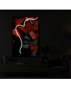 Tableau sur toile avec LED en toile, plastique et mdf Butterflies multicolore – 60x3,5x90 cm