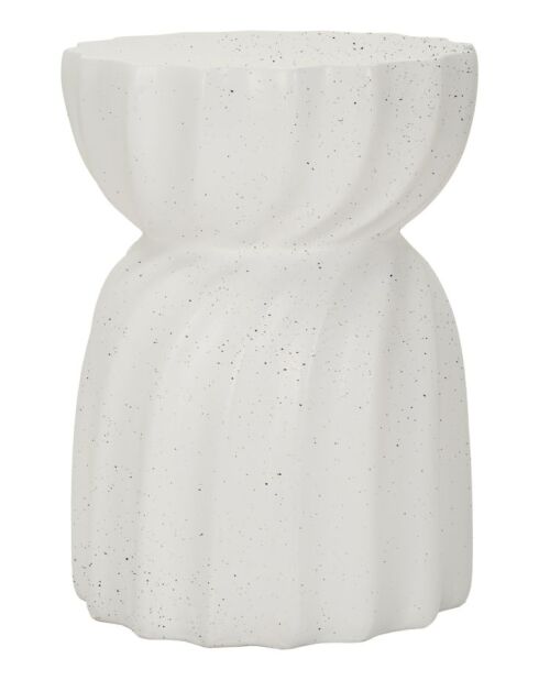 Table d’appoint en mgo Twisty crème – D.36x47,5 cm