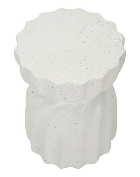 Table d’appoint en mgo Twisty crème – D.36x47,5 cm