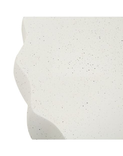Table d’appoint en mgo Twisty crème – D.36x47,5 cm