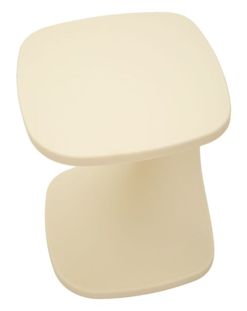 Table d’appoint en polyéthylène Ibiza blanche – 42x42x52 cm