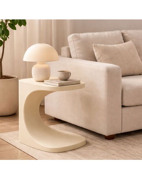 Table d’appoint en polyéthylène Ibiza blanche – 42x42x52 cm