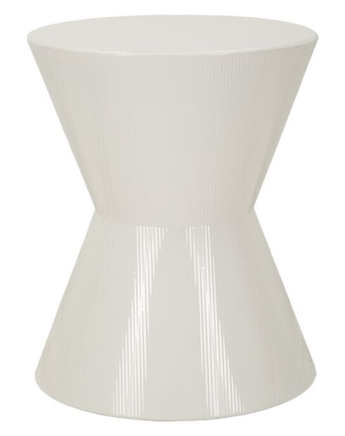 Table d’appoint en métal Oyo blanche – D.45x55 cm