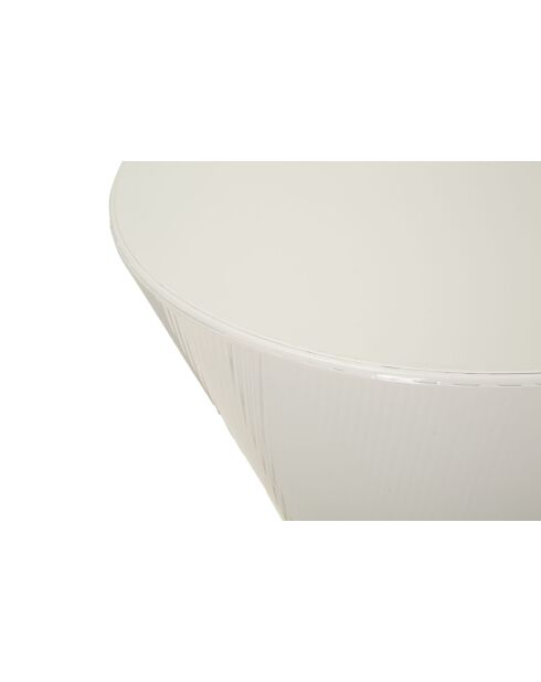 Table d’appoint en métal Oyo blanche – D.45x55 cm