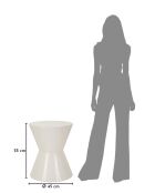 Table d’appoint en métal Oyo blanche – D.45x55 cm