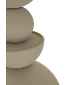 Table d’appoint en fer Dune avec miroir crème – D.40,5x42 cm