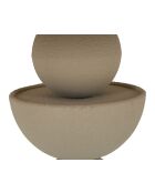 Table d’appoint en fer Dune avec miroir crème – D.40,5x42 cm