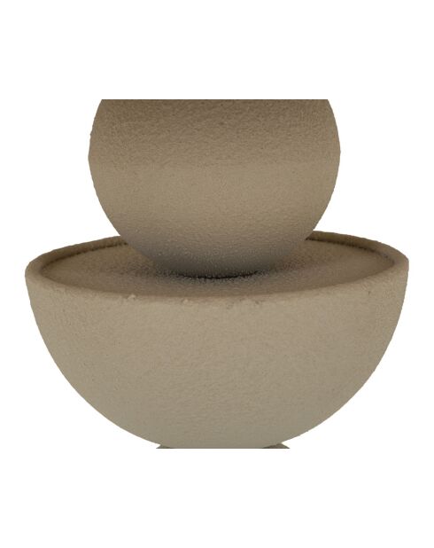 Table d’appoint en fer Dune avec miroir crème – D.40,5x42 cm