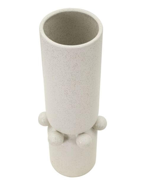Vase en céramique Bubbles crème – D.15,5x41 cm