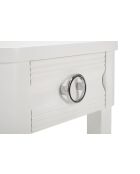 Table de chevet en bois de sapin, mdf et métal Shine blanche – 45x40x54 cm