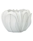 Cache-pot en polyrésine Gardy blanc – D.34,5x23,5 cm