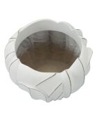 Cache-pot en polyrésine Gardy blanc – D.34,5x23,5 cm